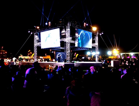 Rachel gadsden performing Shamal at Misk festival Saudi Arabia