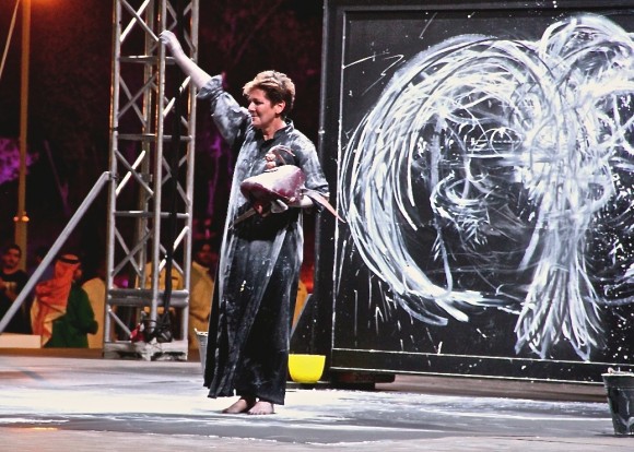 Rachel Gadsden performing Shamal at Misk Festival Saudi Arabia