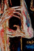 Station 7: Christ falls for the second time (detail)