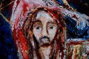 Station 5: Simon of Cyrene helps Christ to carry the cross (detail)