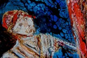 Station 5: Simon of Cyrene helps Christ to carry the cross (detail)