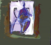 Drawing: Invisible Rooms - Confinement I Figure 4c Mixed Media on Paper + Digital invert and manipulation 28cm x 25cm Exercise: Trapped within 12.7cm x 17.8cm
