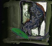 Drawing: Invisible Rooms - Confinement 2 Figures 5c Mixed Media on Paper + Digital invert & manipulation 28cm x 25cm Exercise: Trapped within 12.7cm x 17.8cm