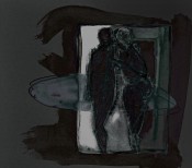 Drawing: Invisible Rooms - Confinement 2 Figures 6d Mixed Media on Paper + Digital invert & manipulation 28cm x 25cm Exercise: Trapped within 12.7cm x 17.8cm